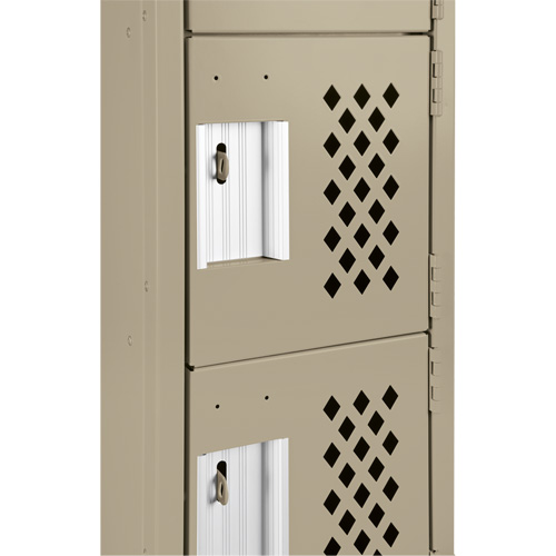 Assembled Lockerettes Clean Line Perforated Economy Lockers, 6 -tier, 18" x 72" x 12", Steel NTL Industrial
