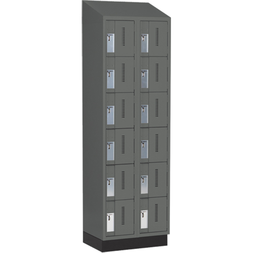 Casiers robustes Concorde, 6 niveaux, Bloc de 2, 24" x 18" x 82", Acier, Charbon, Soud&eacute; (assembl&eacute;) NTL Industrial