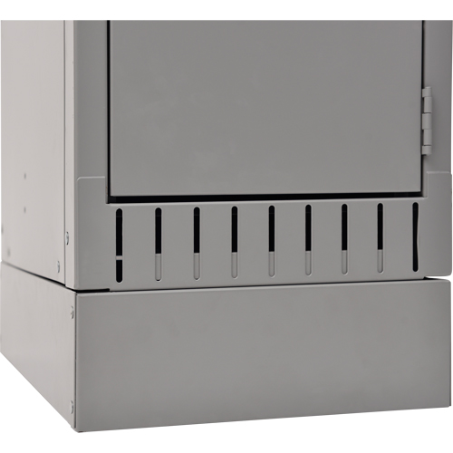 Raised Base, 1 Banks, 4" H x 12" W x 18" D, Grey, Steel NTL Industrial
