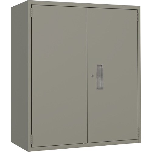 Armoire de rangement Lo-Boy, Acier, 2 Tablettes, 40" h x 36" la x 18" P, Gris NTL Industrial