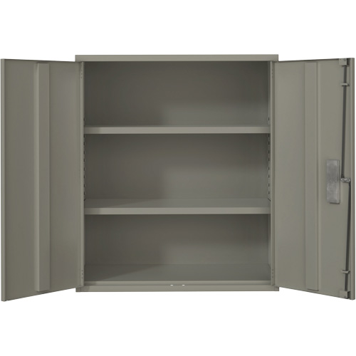 Armoire de rangement Lo-Boy, Acier, 2 Tablettes, 40" h x 36" la x 18" P, Gris NTL Industrial