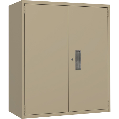 Armoire de rangement Lo-Boy, Acier, 2 Tablettes, 40" h x 36" la x 18" P, Beige NTL Industrial