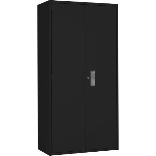 Hi-Boy Storage Cabinet, Steel, 4 Shelves, 72" H x 36" W x 18" D, Black NTL Industrial