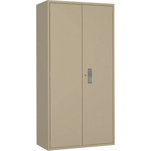 Wardrobe Storage Cabinet, Steel, 36" W x 18" D x 72" H, Beige NTL Industrial