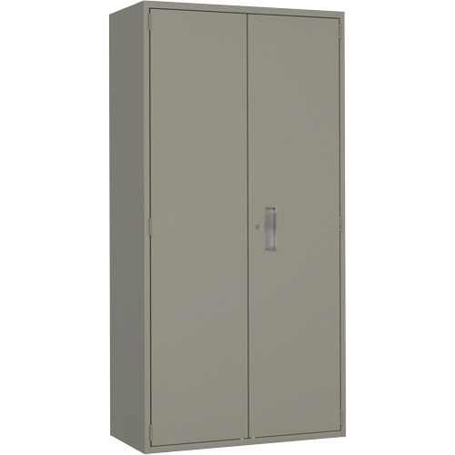 Combination Storage Cabinet, Steel, 6 Shelves, 72" H x 36" W x 18" D, Grey NTL Industrial