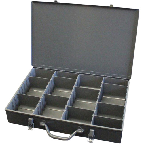 Compartment Steel Scoop Boxes, 17.875" W x 12" D x 3" H, 13 Compartments NTL Industrial