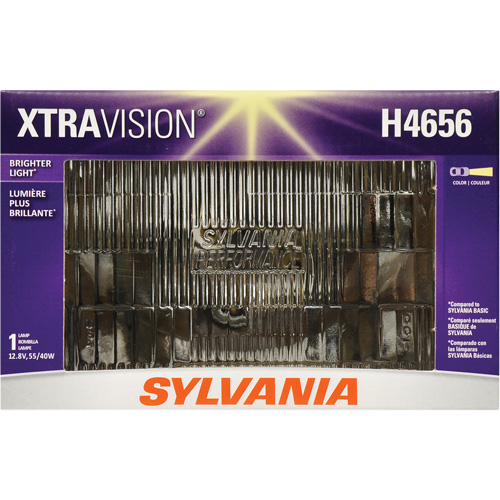H4656 XtraVision&reg; Sealed Beam Headlight, Halogen, 35 W/55 W, Off White NTL Industrial