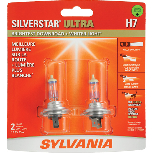 H7 SilverStar&reg; Ultra Headlight Bulb, Halogen, 56 W, Off White NTL Industrial