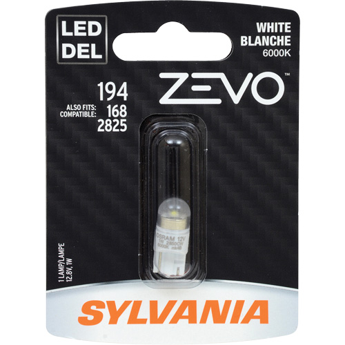 195 Mini-ampoule automobile Zevo, DEL, 0,7 W, Blanc NTL Industrial