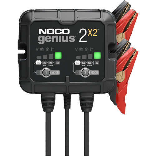 Genius&reg; 2X2 2-Bank, 4-Amp Battery Charger NTL Industrial