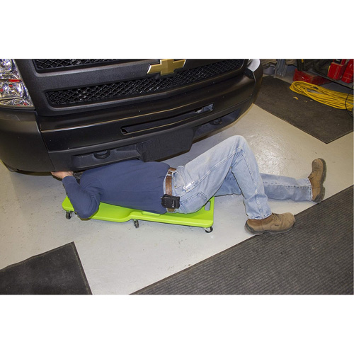 Sommier vert n&eacute;on &agrave; profil bas, en plastique robuste NTL Industrial