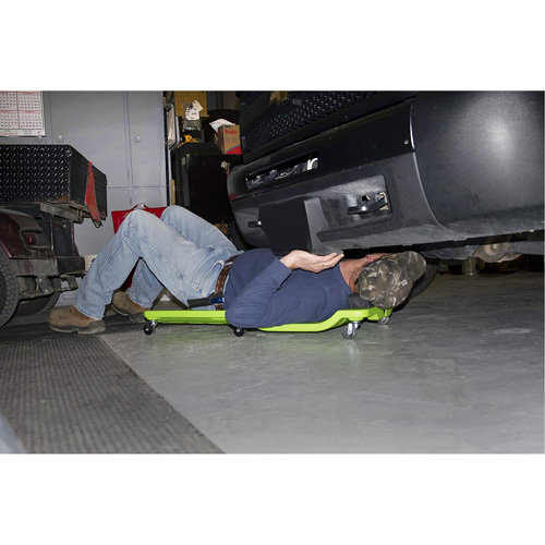 Sommier vert n&eacute;on &agrave; profil bas, en plastique robuste NTL Industrial