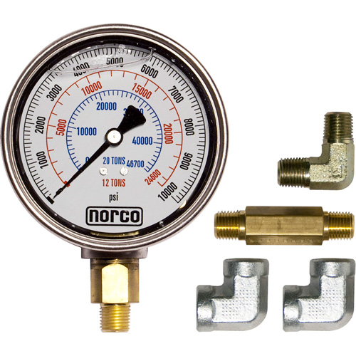 Hydraulic Gauge with Fittings, 4" , Bottom Mount, Analogue NTL Industrial