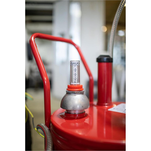 Chariot &agrave; carburant en acier de 25 gallons avec pompe rotative bidirectionnelle et filtre NTL Industrial