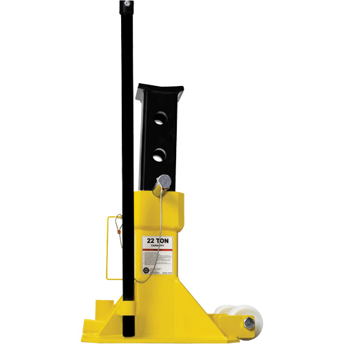 EZ-Wheel Jack Stand, Locking Pin, 22 Tons Capacity, 13-1/2" - 20" H NTL Industrial