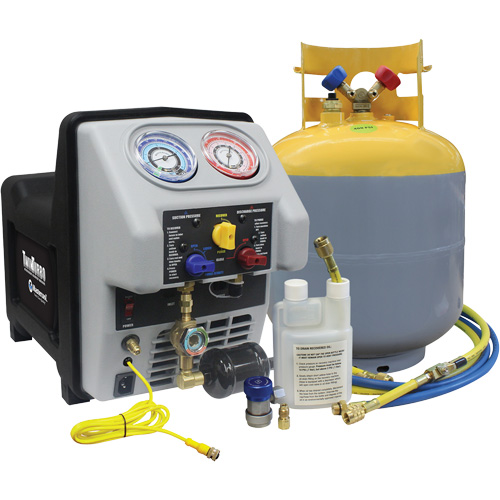 Syst&egrave;me de r&eacute;cup&eacute;ration de r&eacute;frig&eacute;rant double turbo avec r&eacute;servoir DOT de 50 lb NTL Industrial