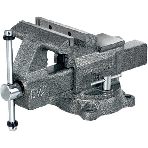 K65 Professional Workshop Vise, 6-1/2" Jaw Width, 3-7/8" Throat Depth, Swivel Base NTL Industrial
