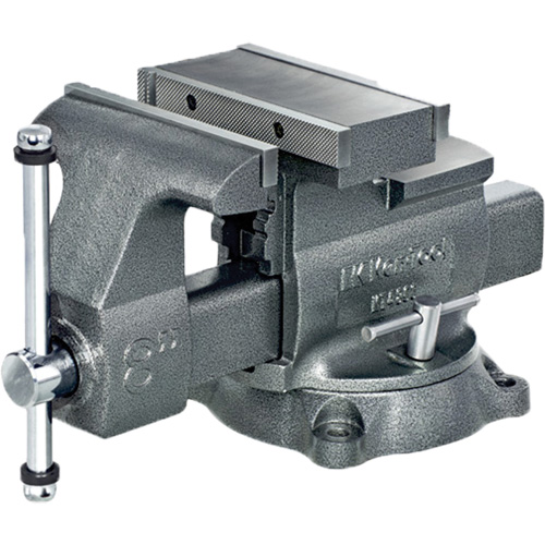 KT4800 Professional Reversible Mechanics Vise, 8" Jaw Width, 4-7/8" Throat Depth, Swivel Base NTL Industrial