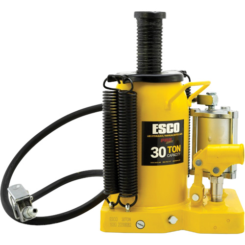 Cric-bouteille de s&eacute;rie Pro, 30 tonnes, Air comprim&eacute;/hydraulique, 20" Hauteur &eacute;lev&eacute;e NTL Industrial