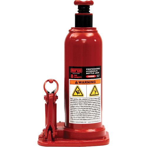 Cric &agrave; bouteille hydraulique professionnel, 8 tonne(s), 18-3/4" Hauteur &eacute;lev&eacute;e NTL Industrial