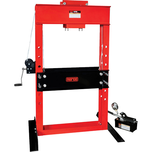 Air/Hydraulic Pump Operated Shop Press, 50 tons Capacity NTL Industrial