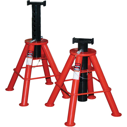 High Height Jack Stand, Locking Pin, 10 Tons Capacity, 28" - 47" H NTL Industrial