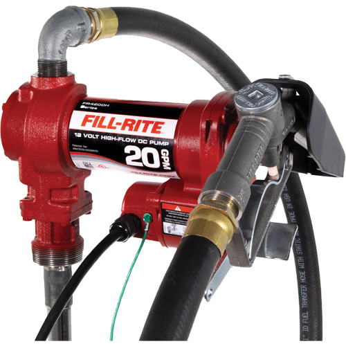 Pompe de transfert de carburant 12 V CC avec pistolet NTL Industrial