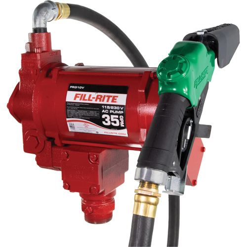 115/230V AC Fuel Transfer Pump with Nozzle NTL Industrial
