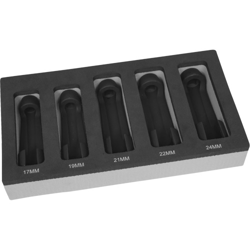 Jeu de 5 douilles pour conduites avec plateau en mousse NTL Industrial