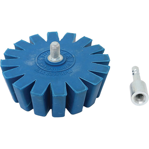 Conical Gear Eraser Wheel with Quick-Connect Arbor Adapter NTL Industrial