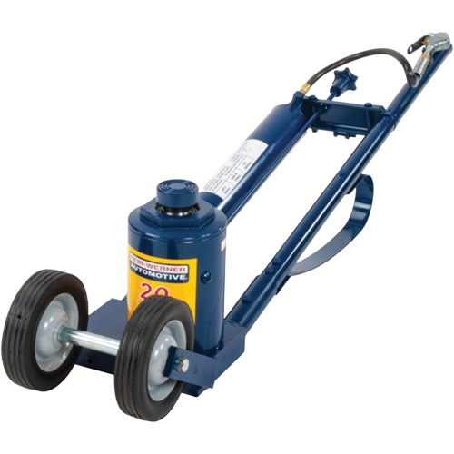 Air-Actuated Truck Jack, 20 Ton(s) Capacity, 9-1/2" Lowered, 17-1/2" Raised, Air Hydraulic NTL Industrial