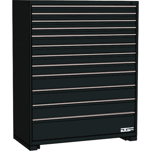 Modular Drawer Cabinet, 12 Drawers, 60" W x 28" D x 60" H, Black NTL Industrial