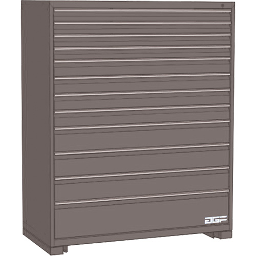 Modular Drawer Cabinet, 12 Drawers, 60" W x 28" D x 60" H, Grey NTL Industrial