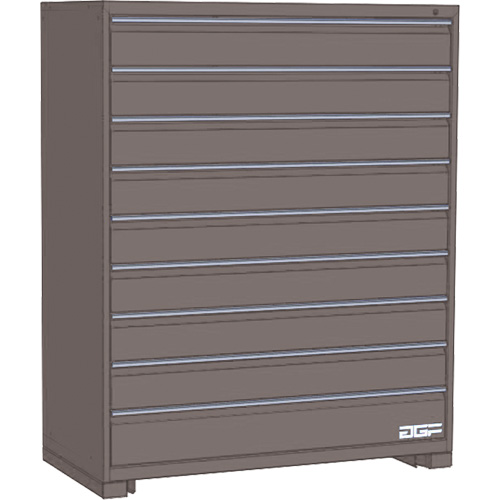 Armoire &agrave; tiroirs modulaire, 9 tiroirs, 48" la x 28" p x 60" h, Gris NTL Industrial