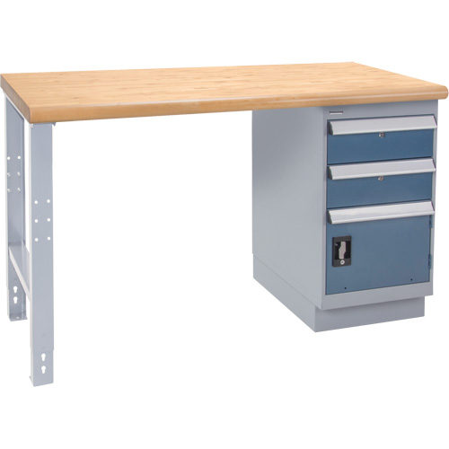 Industrial Duty Workbench, Door w/ Drawer Combination, 1000 lbs. Cap., 30" W x 72" D, 34" H NTL Industrial