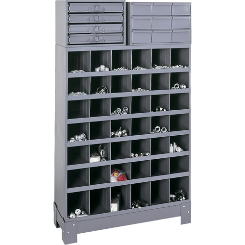 Unit&eacute; de stockage modulaire pour petites pi&egrave;ces, Acier, 13 tiroirs, 33-3/4" x 12-1/4" x 59", Gris NTL Industrial