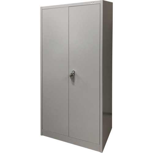Armoire de rangement, Acier, 4 Tablettes, 66" h x 30" la x 15" P, Gris NTL Industrial