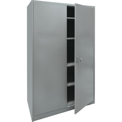Storage Cabinet, Steel, 4 Shelves, 78" H x 48" W x 24" D, Grey NTL Industrial