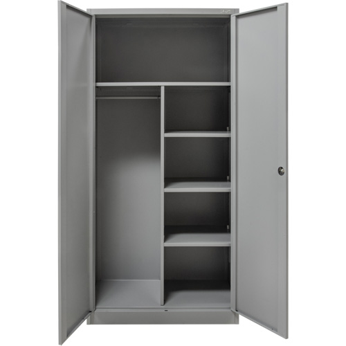 Combination Storage Cabinet, 36" W x 18" D x 72" H, Grey NTL Industrial