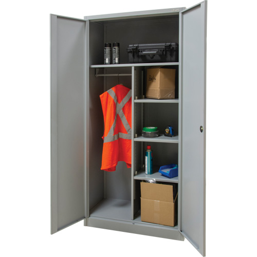 Combination Storage Cabinet, 36" W x 18" D x 72" H, Grey NTL Industrial