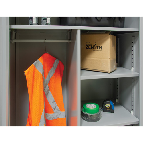 Combination Storage Cabinet, 36" W x 18" D x 72" H, Grey NTL Industrial