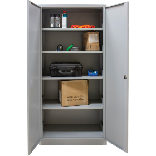 Armoires de rangement Hi-Boy, Acier, 4 Tablettes, 72" h x 36" la x 18" P, Gris NTL Industrial