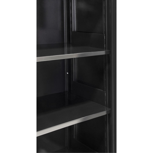 Armoire de rangement Hi-Boy, Acier, 4 Tablettes, 72" h x 36" la x 18" P, Noir NTL Industrial