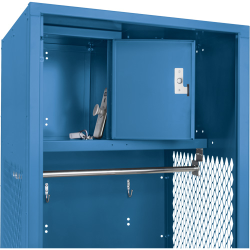 Gear Locker, Steel, 24" W x 18" D x 72" H, Dark Blue NTL Industrial