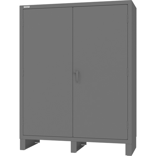 Armoire avec barre de suspension et portes encastr&eacute;es standards, Acier, 78" h x 60" la x 24" P, Gris NTL Industrial