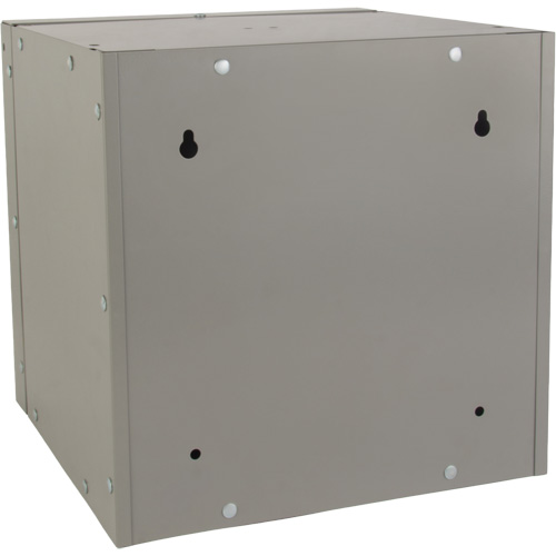 Stackable Cube Locker, 12" x 12" x 12", Steel, Grey, Knocked Down NTL Industrial