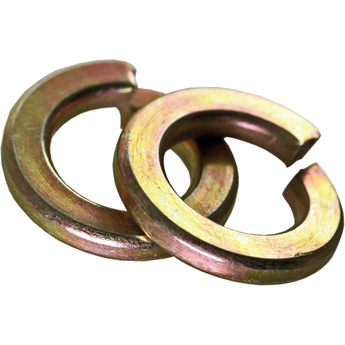 Split Lock Washer, 1/2", Yellow Zinc NTL Industrial