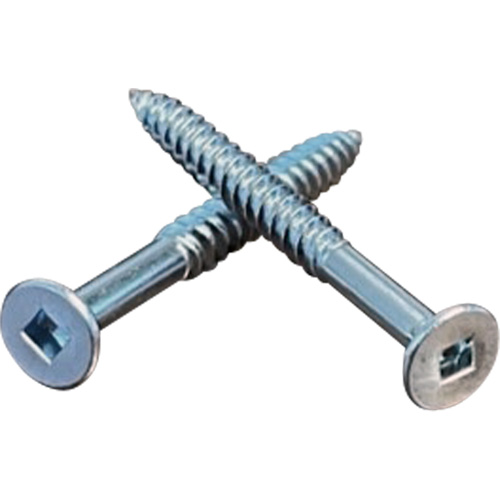 Flat SOC Wood Screws, #10 x 2" L, Zinc Plated NTL Industrial