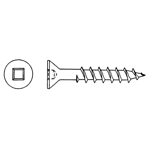 Flat Head Wood Screws , #10 x 4" L, Zinc Plated NTL Industrial