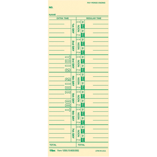 Time Cards NTL Industrial